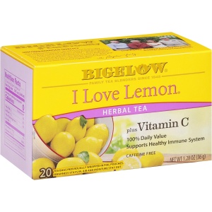 Bigelow I Love Lemon Herbal Tea, 20-Count Boxes (Pack of 6)