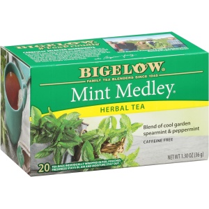 Bigelow Mint Medley Herbal Tea, 20-Count Boxes (Pack of 6)