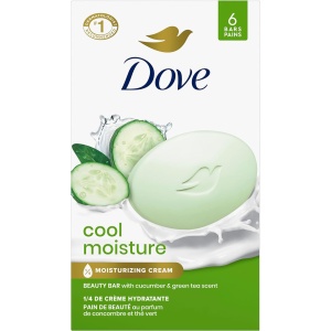 Dove Skin Care Beauty Bar For Softer Skin Cucumber and Green Tea More Moisturizing Than Bar Soap 106 g 6 count