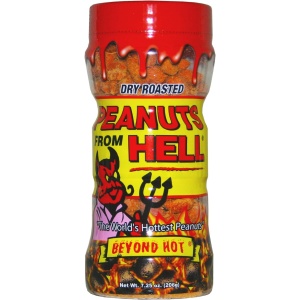 KICKIN’ Habanero Pepper Spicy Hot Peanuts – 12oz - Ultimate Spicy Gourmet Gift Peanuts - Try if you dare! (Peanuts from HELL)