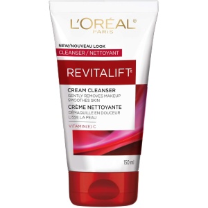 L'Oreal Paris Revitalift Makeup-Removing Cleansing Cream Face Cleanser & Toner, with Vitamin C, 150 mL