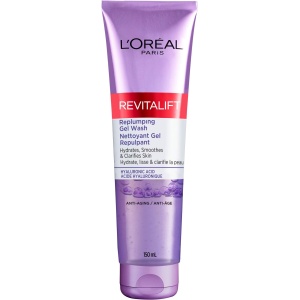 L'Oreal Paris Revitalift Replumping Gel Face Wash Cleanser With Hyaluronic Acid, Suitable for Sensitive Skin, 150 Ml, 150 Milliliters