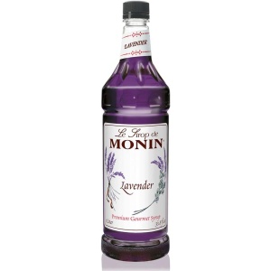Monin Lavender Syrup - Great For Flavoring Shakes, Cocktails, Soda, & Lemonade - 1 Liter Bottle