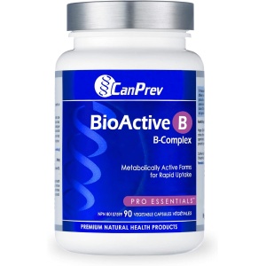 CanPrev BioActive B | 90 Vegetable Capsules (Green) | B-Complex | CanPrev Premium Natural Health Products