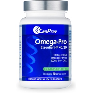 CanPrev Omega-Pro Essential HP 40/20, 90 Softgels, 1000mg Wild Deep Sea Fish Oil, Premium EPA + DHA Formula, Pure Omega-3 with Fatty Acid, Supports Cognitive Function, Heart, Immune, Joint, Eye & Skin