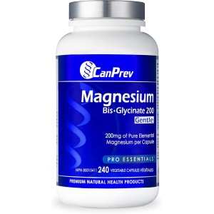 CanPrev - Pure Magnesium Bis-Glycinate 200mg (Gentle) | 240 v-caps | Elemental Chelated Complex Supplement | Magnesium bis-glycinate blend - Glycine, Magnesium Oxide, Magnesium bis-glycinate chelate | Vegan
