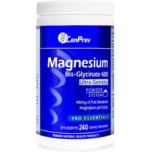 Magnesium Bisglycinate 400mg Powder | CanPrev | Ultra Gentle Chelated Complex | Muscle Health, Bone Health & Cramp Relief