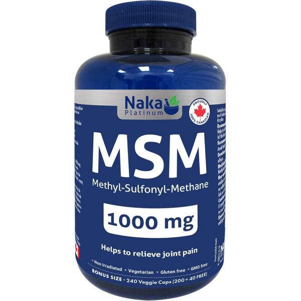 Naka Platinum Msm 1000mg 240 count