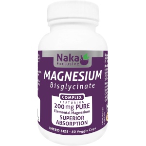 Naka Platinum Naka Pro Magnesium Bisglycinate complex 200mg, 50 count