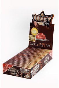 1 Box Juicy Jay_s  Rolling Papers - Milk Chocolate - 24 Packs  1 Full Box