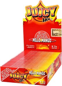 24 Packs (1 box) Juicy Jay_s Pure Hemp Rolling Papers - Mello Mango