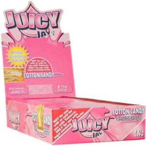 JUICY JAY_S FLAVORED PAPERS 32 LEAVES COTTON CANDY FLAVOR PACK OF 24