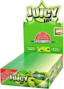 Juicy Jay_s 24 Packs (1 Box)  Rolling Papers Pure Hemp - Apple Green