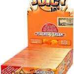 Pure Hemp Juicy Jay Rolling Paper Box of 24 Packs (Peaches & Cream)