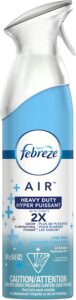Febreze AIR Freshener Heavy Duty Spray, Odor Eliminator, Crisp Clean (1 Count, 250 g)