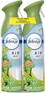 Febreze Air Freshener Spray, Odor Eliminator, Gain Original, 250 gram each, 2 count