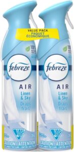 Febreze Air Freshener Spray, Odor Eliminator Linen & Sky, 2 Count