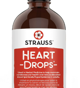 Strauss Naturals Heartdrops - Herbal Heart Support Supplement with European Mistletoe, Aged Garlic Extract 225 ml, Original Flavour, Soy Free